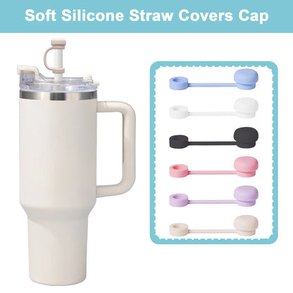 1Pcs Straw Topper Cap for Stanley Tumbler 40-20 oz, 0.4in 10mm Soft Silicone Straw Covers for Stanley Cup Accessories