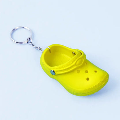 Cute 3D Mini EVA Beach Hole Little Croc Shoe Keychain Girl Gift Bag Accessories Decoration Keyring Floating KeyChain Charm