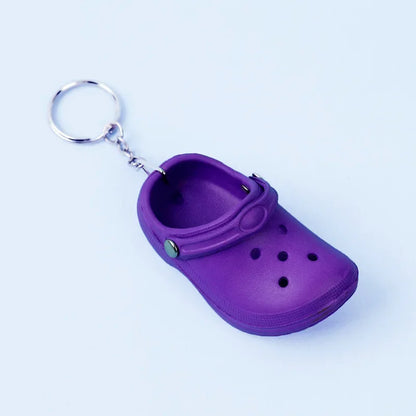 Cute 3D Mini EVA Beach Hole Little Croc Shoe Keychain Girl Gift Bag Accessories Decoration Keyring Floating KeyChain Charm