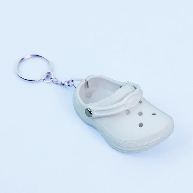 Cute 3D Mini EVA Beach Hole Little Croc Shoe Keychain Girl Gift Bag Accessories Decoration Keyring Floating KeyChain Charm