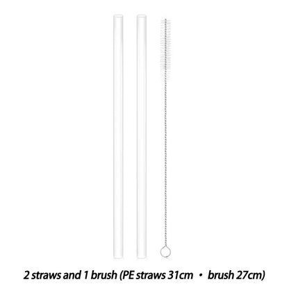 Replacement Straw Compatible with Stanley 20 oz 30 oz 40 oz Cup Tumbler, 6 Pack Reusable Straws with Cleaning Brush