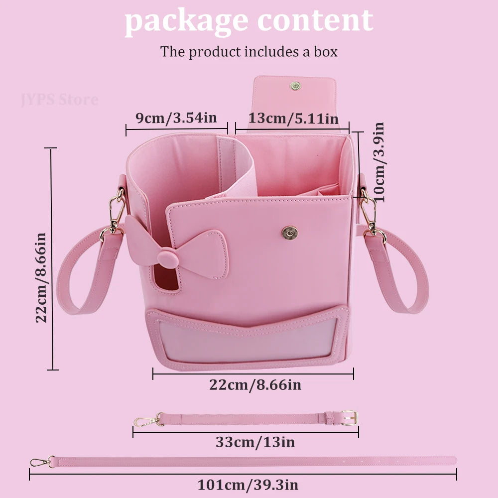 Leather Water Bottle Carrier Bag Women Crossbody Bag For Stanley cup 40 oz Outdoorp Protable Tumbler Bag Thermo Bottle Holder