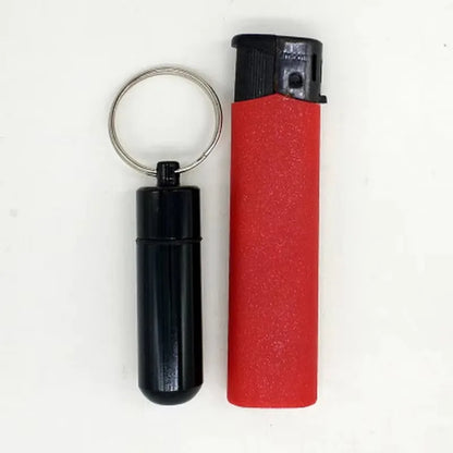 Outdoor Medicine Bottle Aluminum Alloy Keychain Mini Medicine Jar First Aid Pill Bottle Fashion Key Chains Color Random