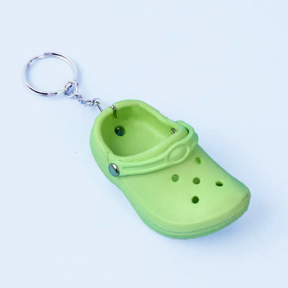 Cute 3D Mini EVA Beach Hole Little Croc Shoe Keychain Girl Gift Bag Accessories Decoration Keyring Floating KeyChain Charm