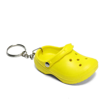 Cute 3D Mini EVA Beach Hole Little Croc Shoe Keychain Girl Gift Bag Accessories Decoration Keyring Floating KeyChain Charm