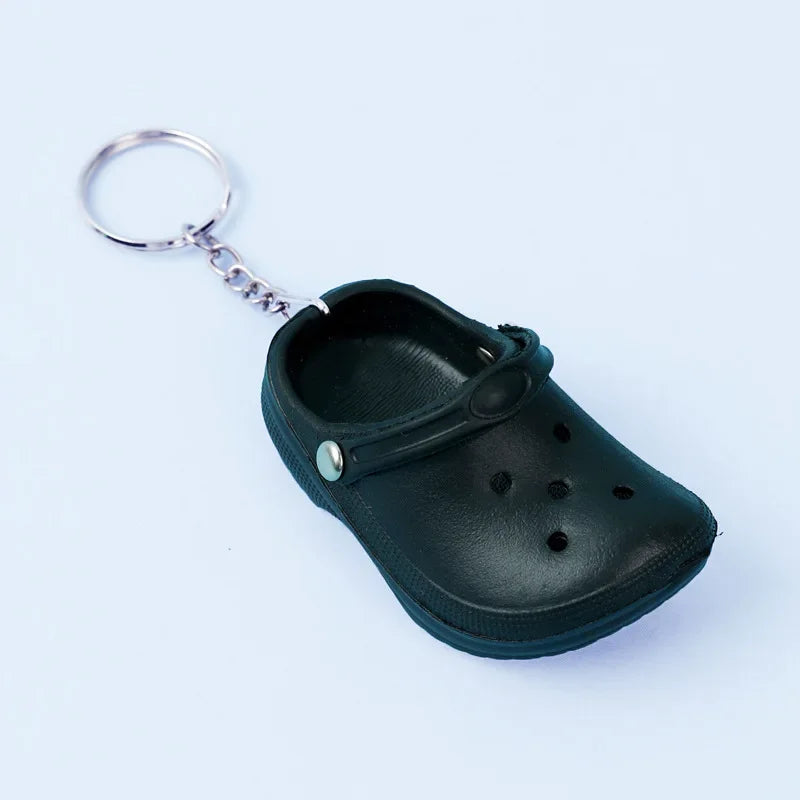 Cute 3D Mini EVA Beach Hole Little Croc Shoe Keychain Girl Gift Bag Accessories Decoration Keyring Floating KeyChain Charm