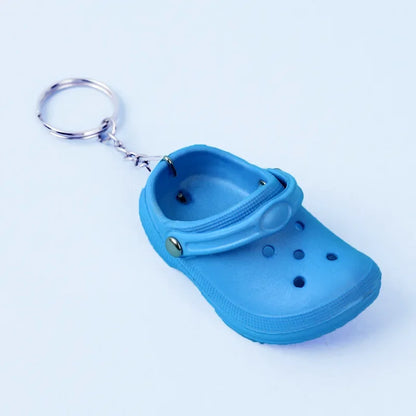 Cute 3D Mini EVA Beach Hole Little Croc Shoe Keychain Girl Gift Bag Accessories Decoration Keyring Floating KeyChain Charm