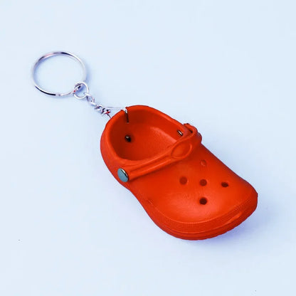 Cute 3D Mini EVA Beach Hole Little Croc Shoe Keychain Girl Gift Bag Accessories Decoration Keyring Floating KeyChain Charm