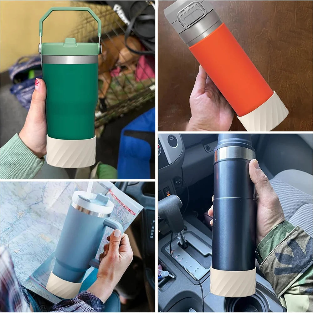 40oz Silicone Cover for Stanley Quencher Adventure Tumbler with Handle & Stanley IceFlow Protective Bottle Boot Sleeve